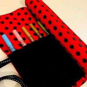 Polka dot roll up organizer